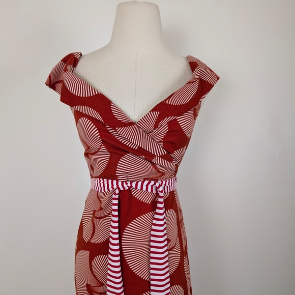 Diane von Furstenberg Wrap Dress Fariba Silk Sundial Printed Striped Jersey - Picture 5 of 12